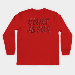 Chat Jesus By Abby Anime(c) Kids Long Sleeve T-Shirt